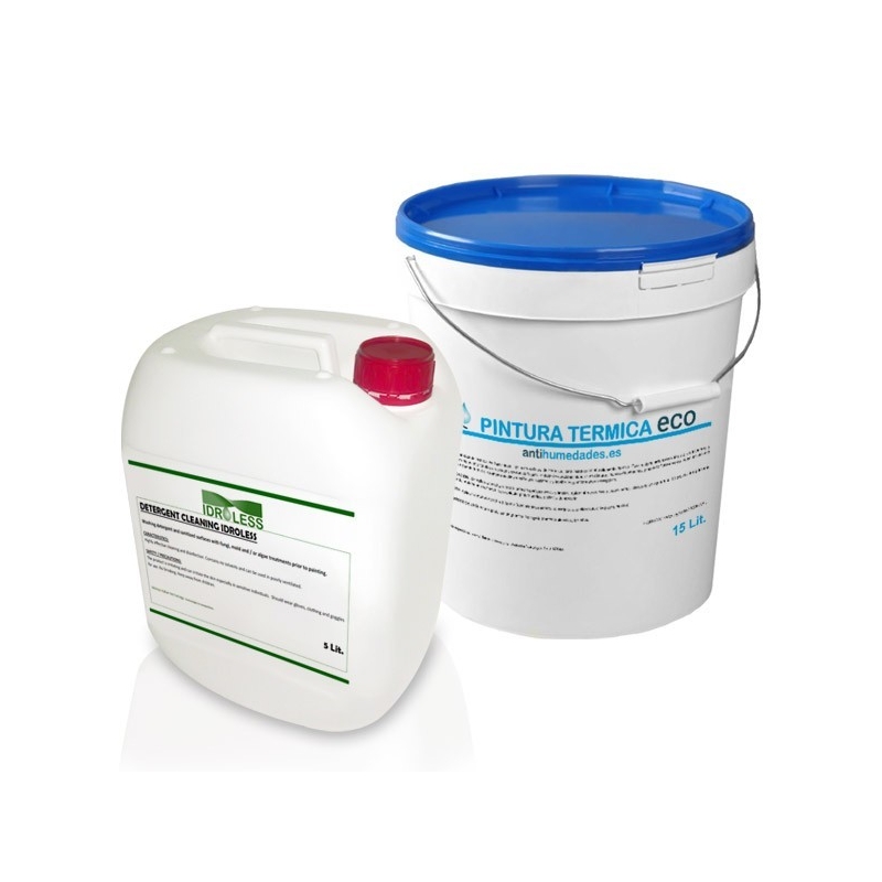 Detergente Limpiador Antimoho sin disolventes ni cloro de Idroless. Elimina  manchas de humedad en tu vivienda Envase Litros 1 ltr