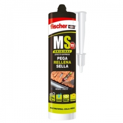 Masilla de polímeros adhesiva monocomponente MS Original de Fischer color negro