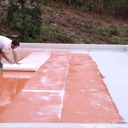 Geotextil Sopgal para impermeabilizaciones con goma líquida