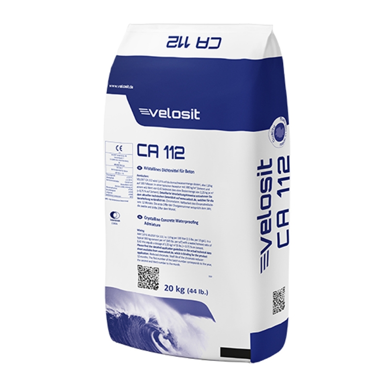 Saco 20kg aditivo impermeabilizante Velosit CA 112 para hormigón