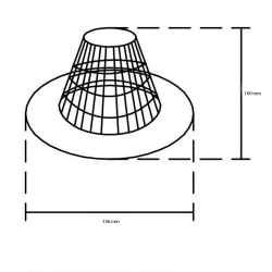 Paragravilla en forma de sombrero que detiene la suciedad