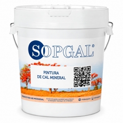 Pintura a base de cal mineral para interiores de Sopgal