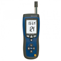 Termohigrómetro profesional mide humedad y temperatura ambiental